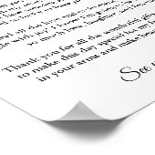 Minimalistisch bericht van het Bump Sign-Baby show Poster (Hoek)