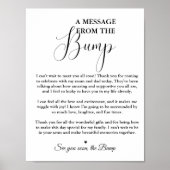 Minimalistisch bericht van het Bump Sign-Baby show Poster (Voorkant)