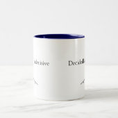 Minimalistisch Beslist Onbeslist Tweekleurige Koffiemok (Center)