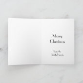 Minimalistisch besneeid Kerstmisdorp Modern Kerstf Kaart (Binnen)