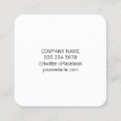 Minimalistisch (bespikkeld) vierkante visitekaartje (Achterkant)