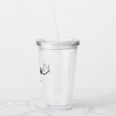 Minimalistisch Best Mam ooit elegant Script Typogr Acryl Drinkbeker (Links)