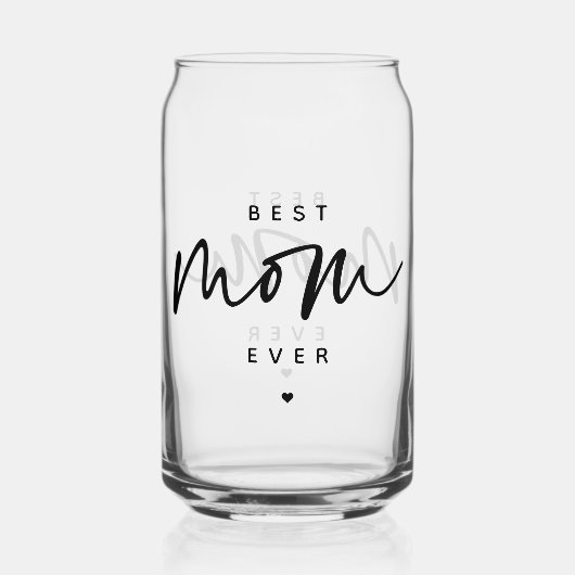 Minimalistisch Best Mam ooit elegant Script Typogr Blikvorm Glas (Voorkant)