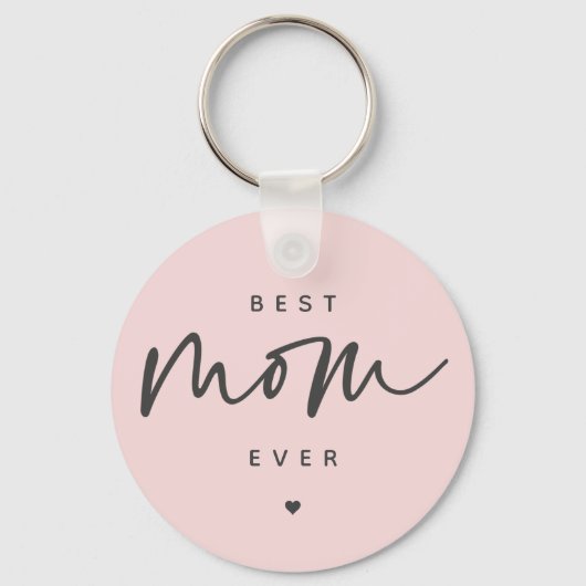 Minimalistisch Best Mam ooit elegant Script Typogr Sleutelhanger (Voorkant)