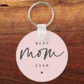 Minimalistisch Best Mam ooit elegant Script Typogr Sleutelhanger (Voorkant)
