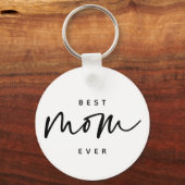 Minimalistisch Best Mam ooit elegant Script Typogr Sleutelhanger (Voorkant)
