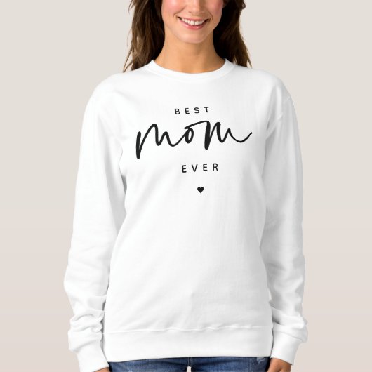 Minimalistisch Best Mam ooit elegant Script Typogr Trui (Voorkant)
