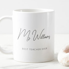 Minimalistisch beste leraar ooit koffiemok