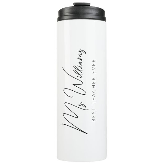 Minimalistisch beste leraar ooit thermosbeker