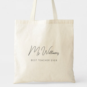 Minimalistisch beste leraar ooit tote bag