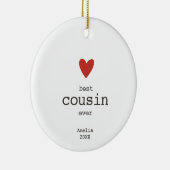 Minimalistisch beste neef ooit - Aangepaste Bestie Keramisch Ornament (Rechts)