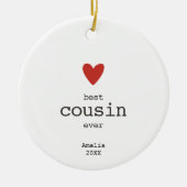 Minimalistisch beste neef ooit - Aangepaste Bestie Keramisch Ornament (Voorkant)