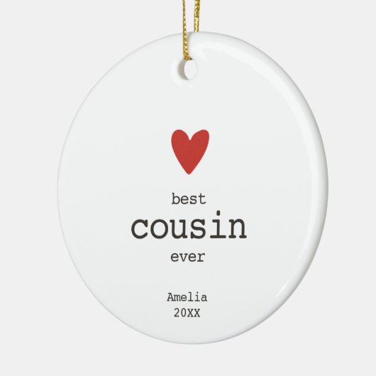 Minimalistisch beste neef ooit - Aangepaste Bestie Keramisch Ornament (Links)