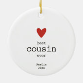 Minimalistisch beste neef ooit - Aangepaste Bestie Keramisch Ornament (Achterkant)