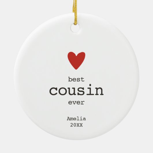 Minimalistisch beste neef ooit - Aangepaste Bestie Keramisch Ornament (Achterkant)