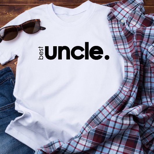 Minimalistisch beste oom basic Mannen T-shirt