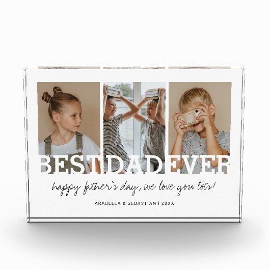 Minimalistisch beste vader ooit fotoblok (Voorkant)