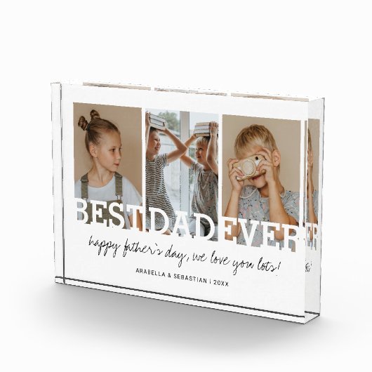 Minimalistisch beste vader ooit fotoblok (Rechts)