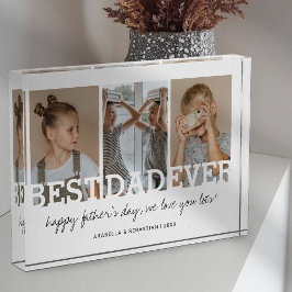 Minimalistisch beste vader ooit fotoblok