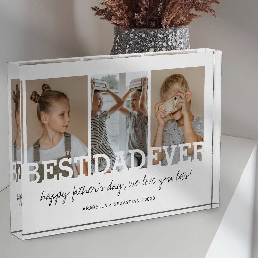 Minimalistisch beste vader ooit fotoblok