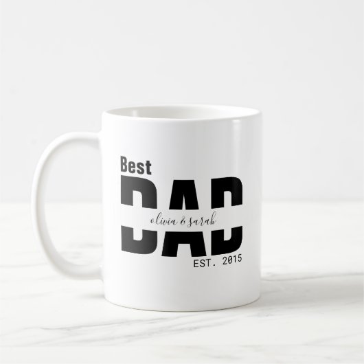 Minimalistisch beste vader ooit gevestigd Vaderdag Koffiemok (Links)