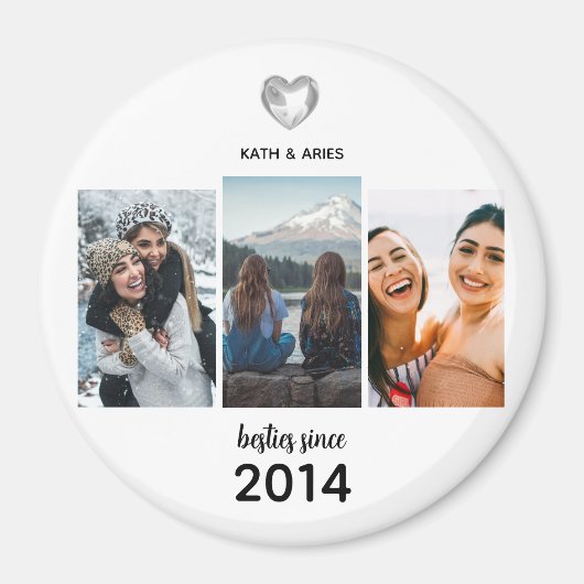 Minimalistisch Beste Vriend Besties Gift Magneet (Voorkant)