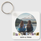 Minimalistisch Beste Vriend Gift BFF Foto Sleutelhanger (Voorkant)