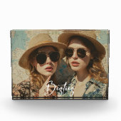 Minimalistisch Besties Vriendschap Eén fotoblok (Voorkant)