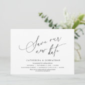 Minimalistisch, bewaar onze nieuwe datum, wijzig d kaart (Staand voorkant)