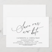 Minimalistisch, bewaar onze nieuwe datum, wijzig d kaart (Voorkant / Achterkant)