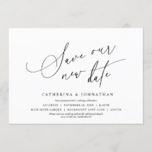 Minimalistisch, bewaar onze nieuwe datum, wijzig d