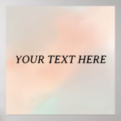 Minimalistisch bewerkbaar Poster – sereen pastelon (Voorkant)