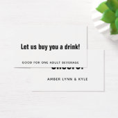 Minimalistisch, bewerkbaar zwart op witte Drinken Visitekaartje (Bureau)