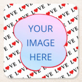 Minimalistisch bij witte kleppen kartonnen onderzetters (Voorkant)