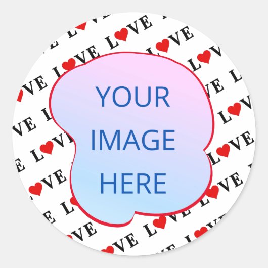 Minimalistisch bij witte kleppen ronde sticker (Voorkant)