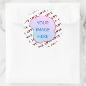 Minimalistisch bij witte kleppen ronde sticker (Tas)