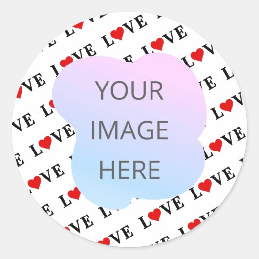 Minimalistisch bij witte kleppen ronde sticker (Voorkant)