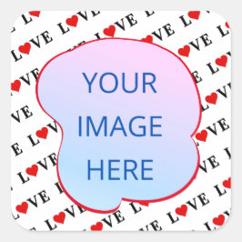 Minimalistisch bij witte kleppen vierkante sticker