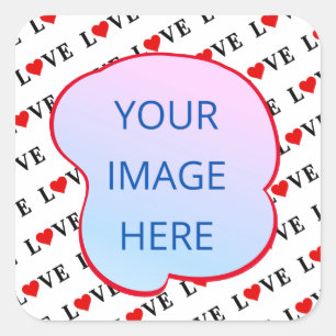 Minimalistisch bij witte kleppen vierkante sticker