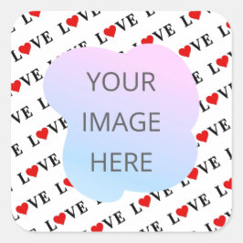 Minimalistisch bij witte kleppen vierkante sticker