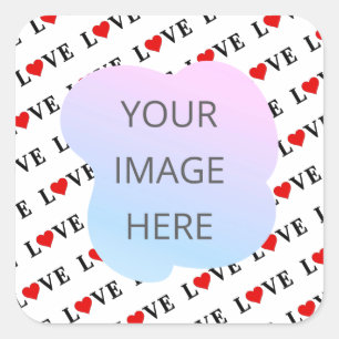 Minimalistisch bij witte kleppen vierkante sticker