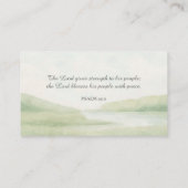 Minimalistisch Bijbelvers Psalm 29:11 - Christelij Visitekaartje (Achterkant)