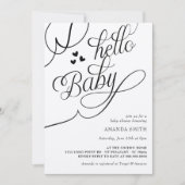 Minimalistisch bijtend geslacht neutraal Hallo Bab Kaart (Voorkant)