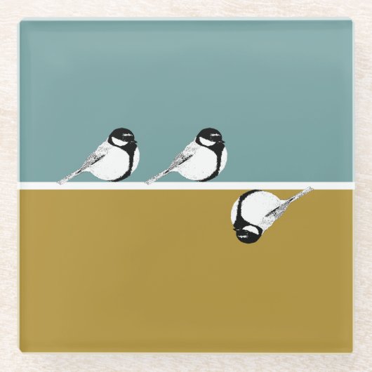 Minimalistisch Bird Design Onderzetter (Voorkant)