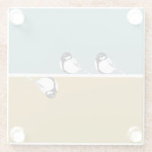 Minimalistisch Bird Design Onderzetter (Achterkant)