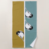 Minimalistisch Bird Design Strandlaken (Voorkant)