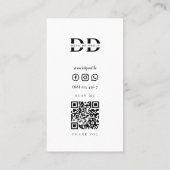 Minimalistisch 'Birthday Wedding Jubileum Cake Qr' Visitekaartje (Achterkant)