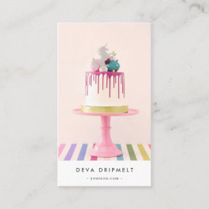 Minimalistisch 'Birthday Wedding Jubileum Cake Qr' Visitekaartje