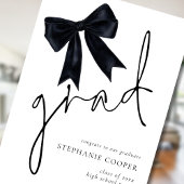 Minimalistisch Black Bow Script Afstudeerder Afstu Aankondiging