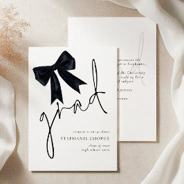 Minimalistisch Black Bow Script Afstudeerder Afstu Aankondiging